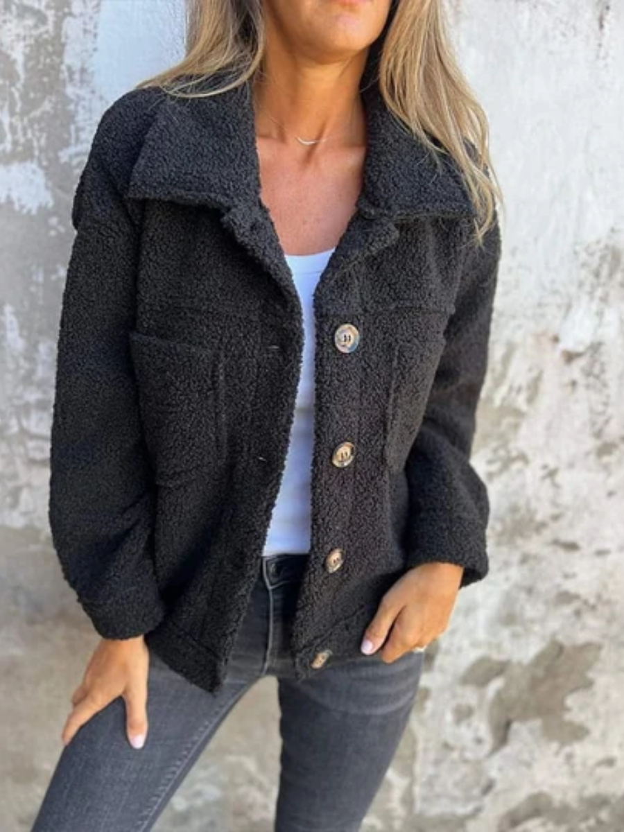 CÉLIANE | MANTEAU À BOUTONS TEXTURÉ POUR FEMMES