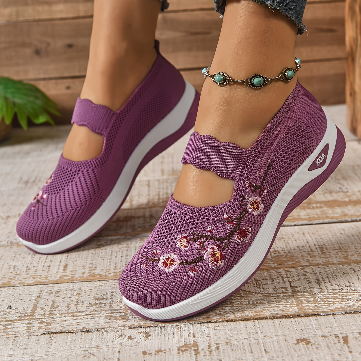 CÉLIANE | BASKETS FLORALE EMBROIDÉES POUR FEMMES