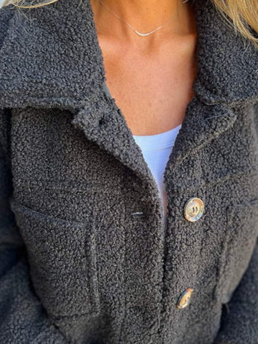CÉLIANE | MANTEAU À BOUTONS TEXTURÉ POUR FEMMES