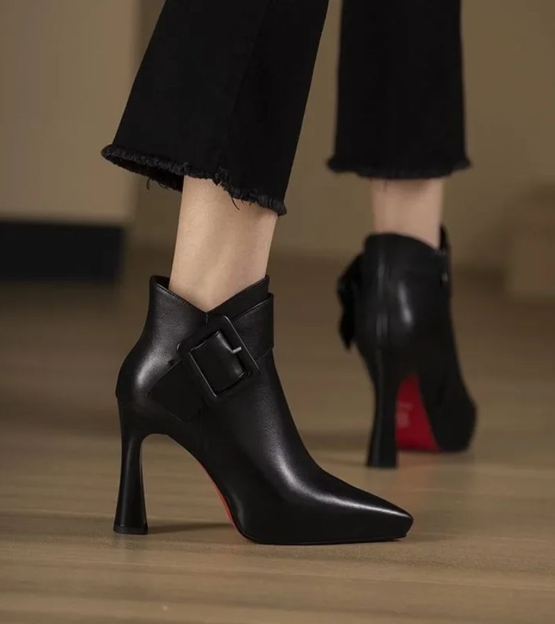 CÉLIANE | BOTTINES À TALON ET BOUCLE POUR FEMMES