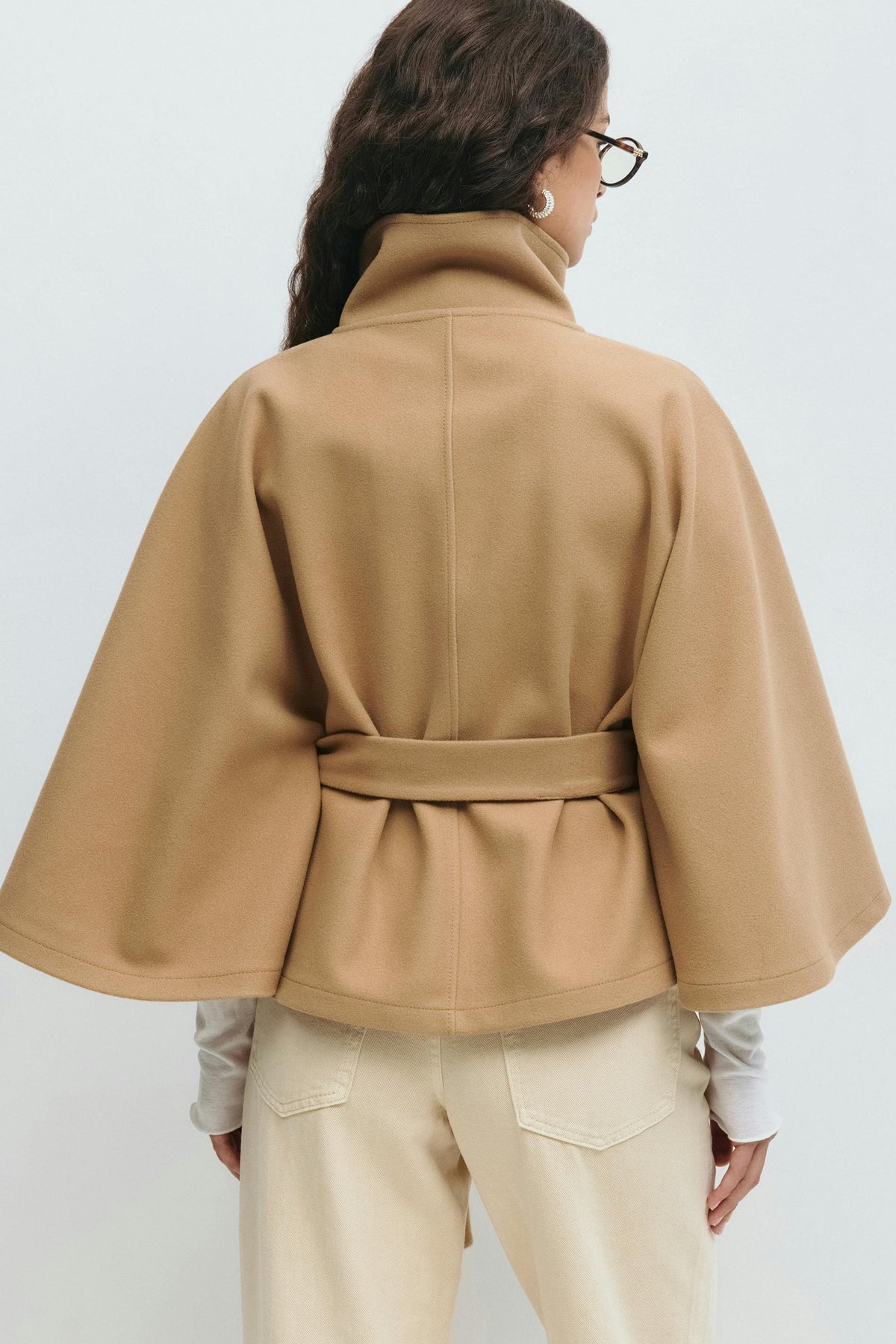 CÉLIANE | MANTEAU CAPE À CEINTURE POUR FEMMES