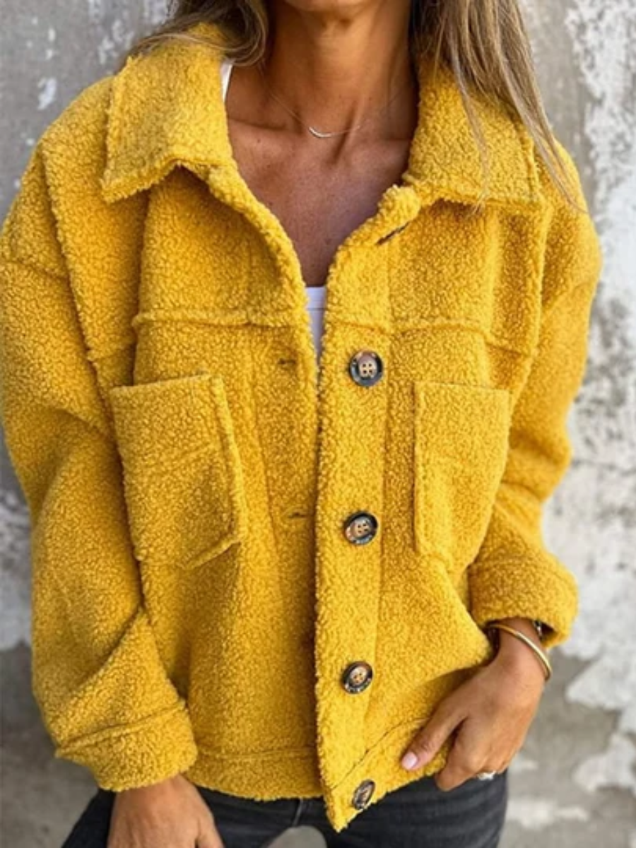 CÉLIANE | MANTEAU À BOUTONS TEXTURÉ POUR FEMMES