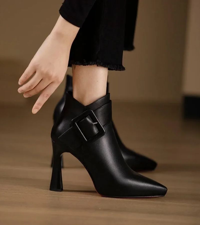 CÉLIANE | BOTTINES À TALON ET BOUCLE POUR FEMMES