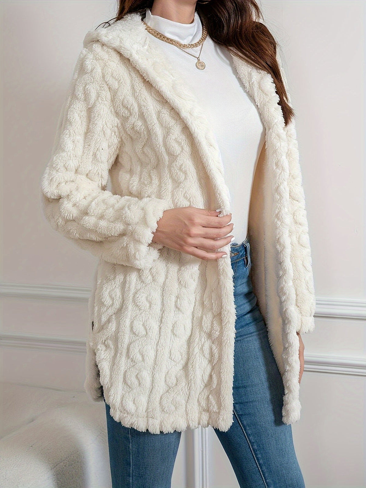 CÉLIANE | VESTE TEXTURÉE DOUILLETTE POUR FEMMES