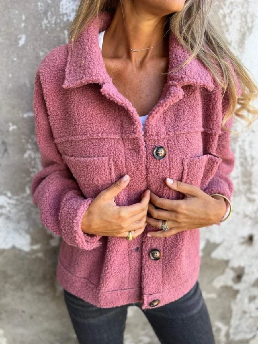 CÉLIANE | MANTEAU À BOUTONS TEXTURÉ POUR FEMMES