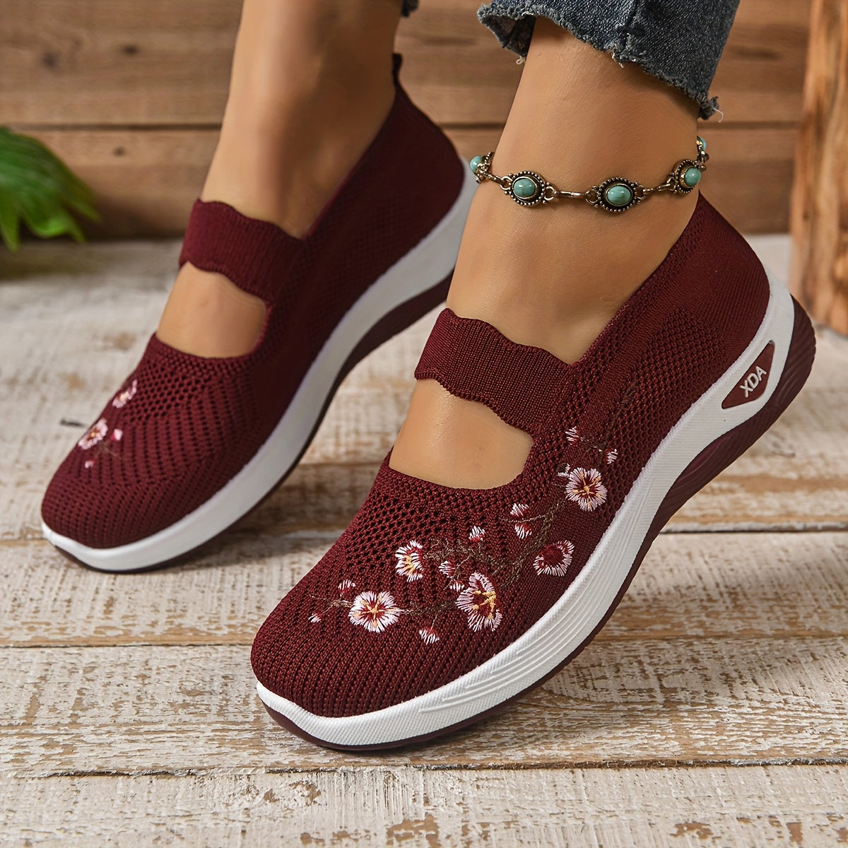 CÉLIANE | BASKETS FLORALE EMBROIDÉES POUR FEMMES