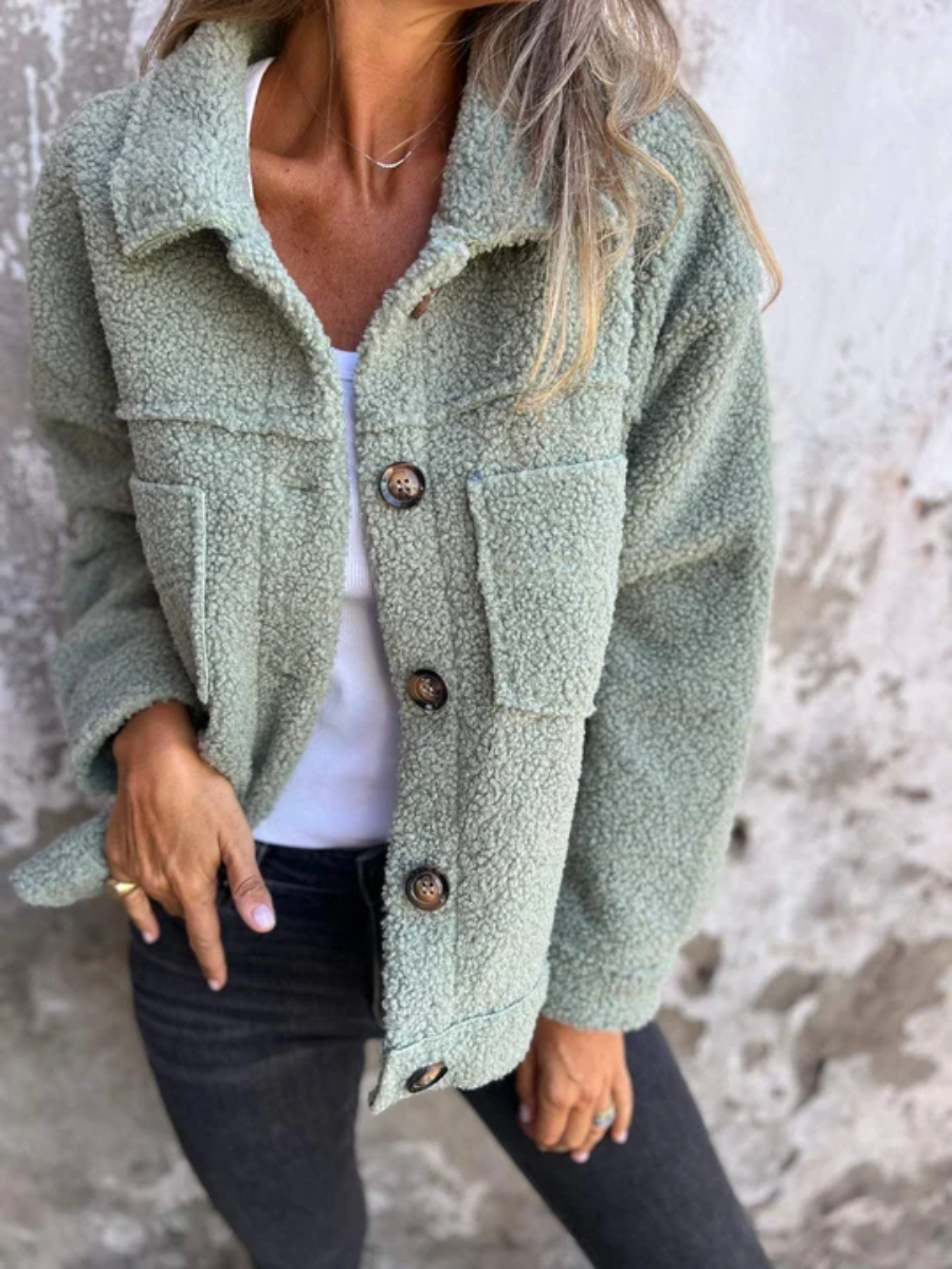 CÉLIANE | MANTEAU À BOUTONS TEXTURÉ POUR FEMMES