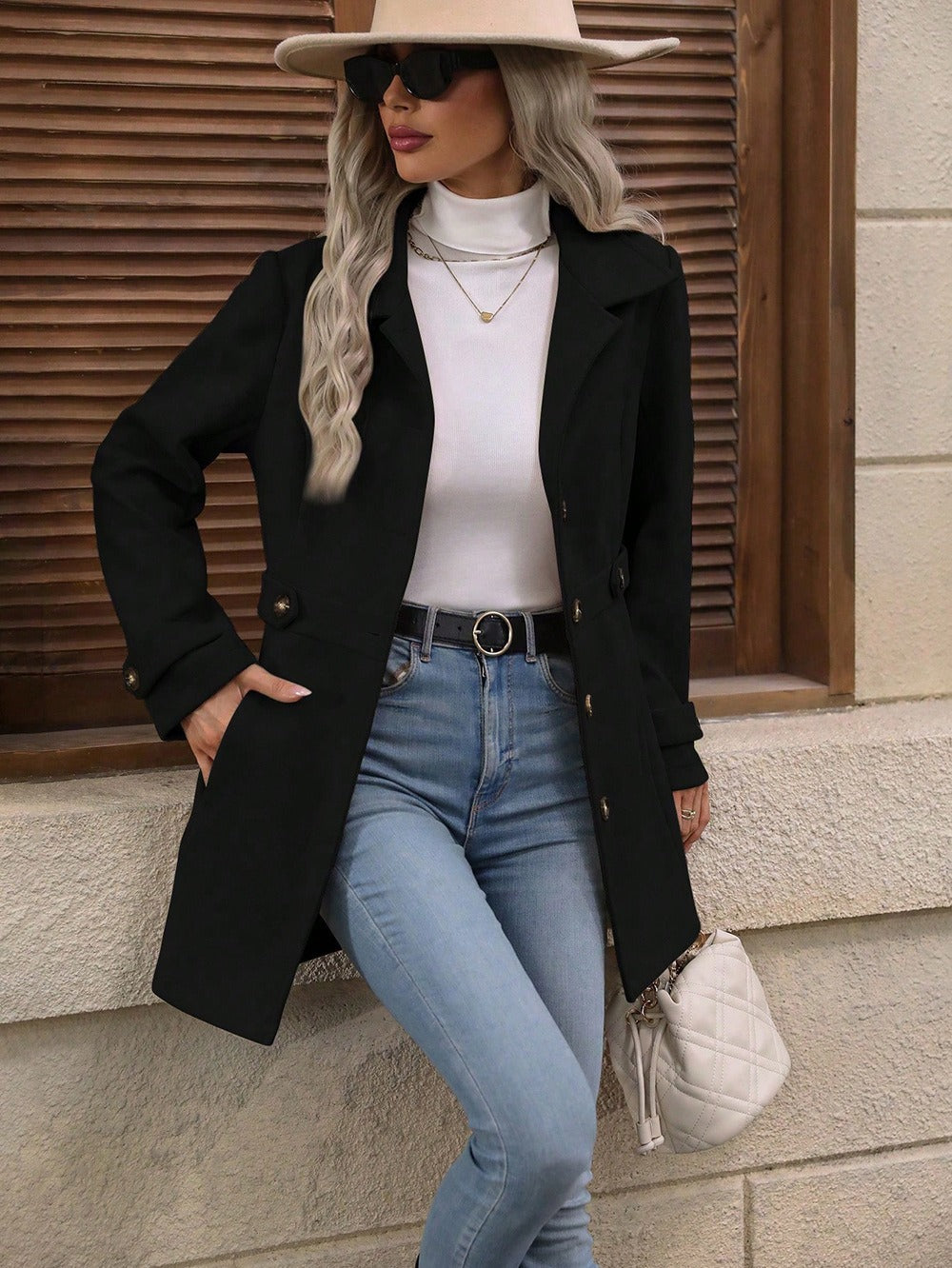 CÉLIANE | TRANCHÉE MANTEAU CLASSIQUE ÉLÉGANT ENFANTS POUR FEMMES