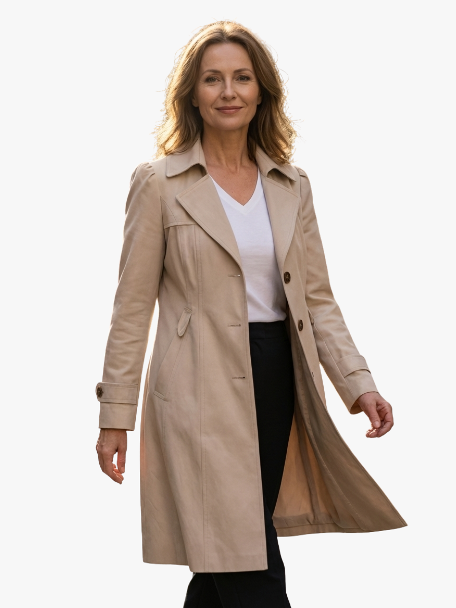 CÉLIANE | MANTEAU LONG ANCIENNE ÉLÉGANT POUR FEMMES