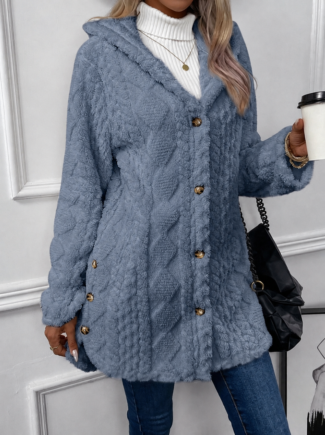 CÉLIANE | VESTE TEXTURÉE DOUILLETTE POUR FEMMES