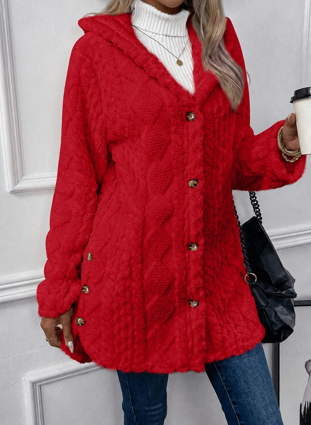 CÉLIANE | VESTE TEXTURÉE DOUILLETTE POUR FEMMES