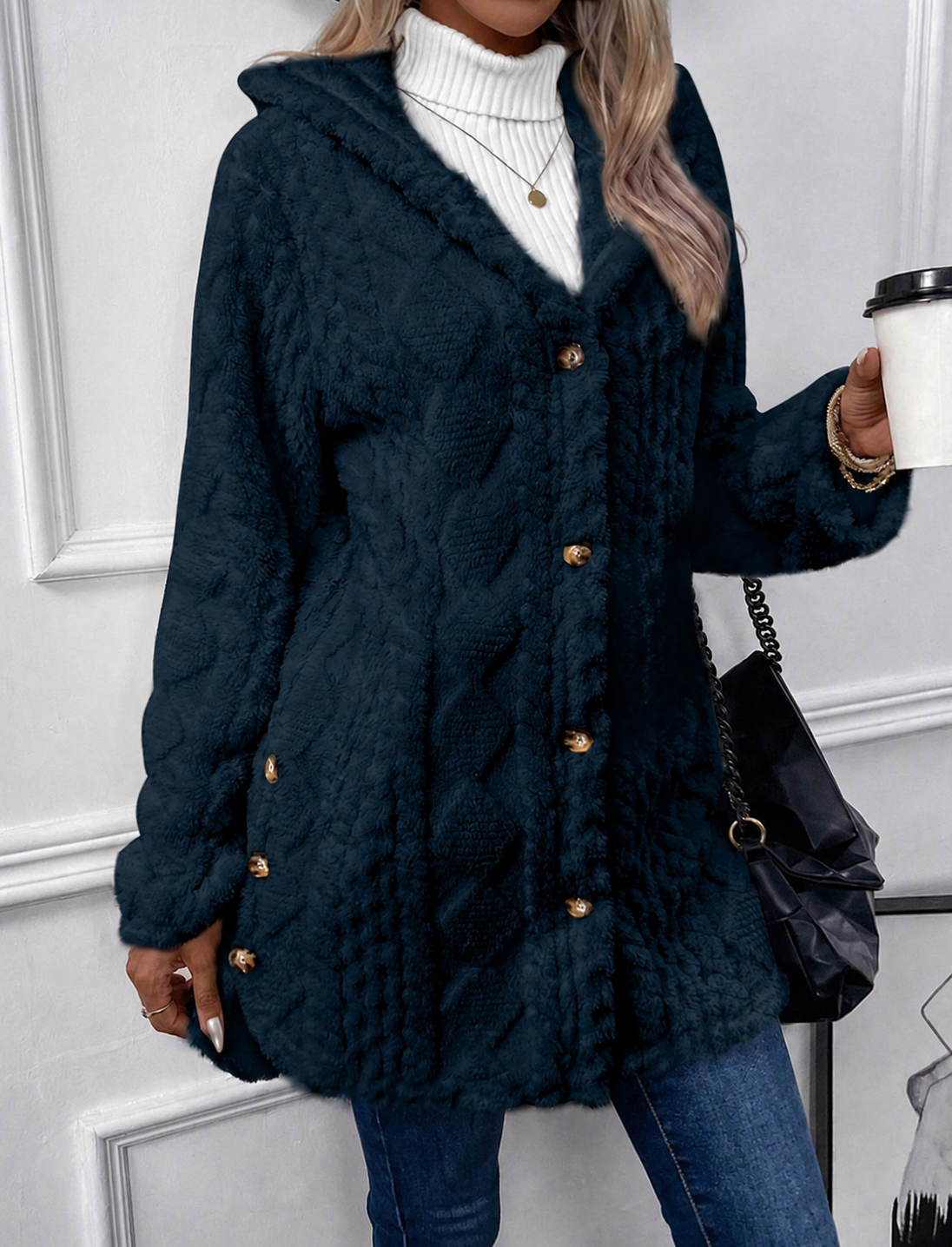 CÉLIANE | VESTE TEXTURÉE DOUILLETTE POUR FEMMES