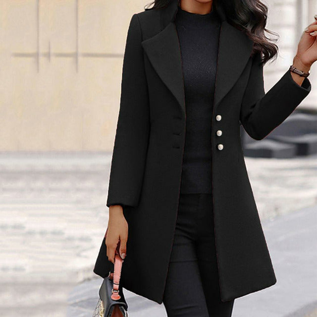 CÉLIANE | MANTEAU MÉLANGE DE LAINE POUR FEMMES