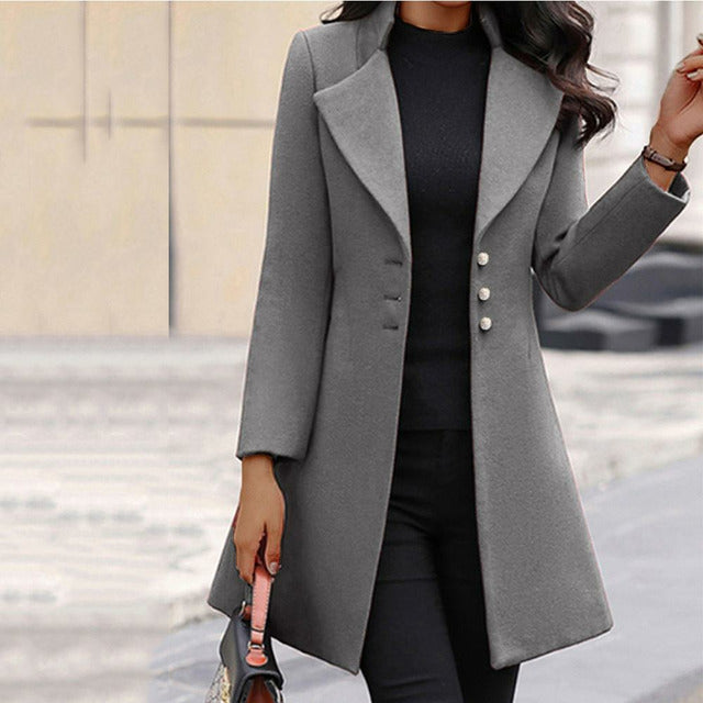CÉLIANE | MANTEAU MÉLANGE DE LAINE POUR FEMMES