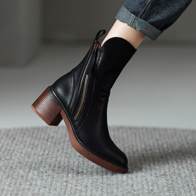 CÉLIANE | BOTTINES À TALON BLOQUÉ POUR FEMMES