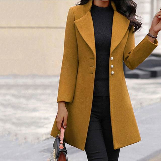 CÉLIANE | MANTEAU MÉLANGE DE LAINE POUR FEMMES