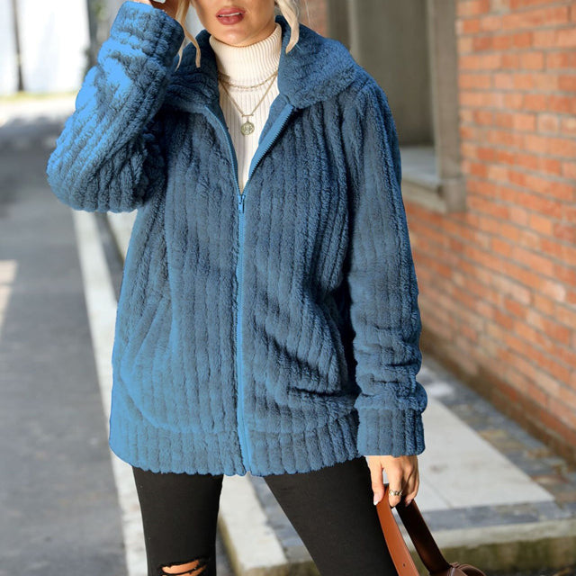 CÉLIANE | MANTEAU EN PELUCHE POUR FEMMES