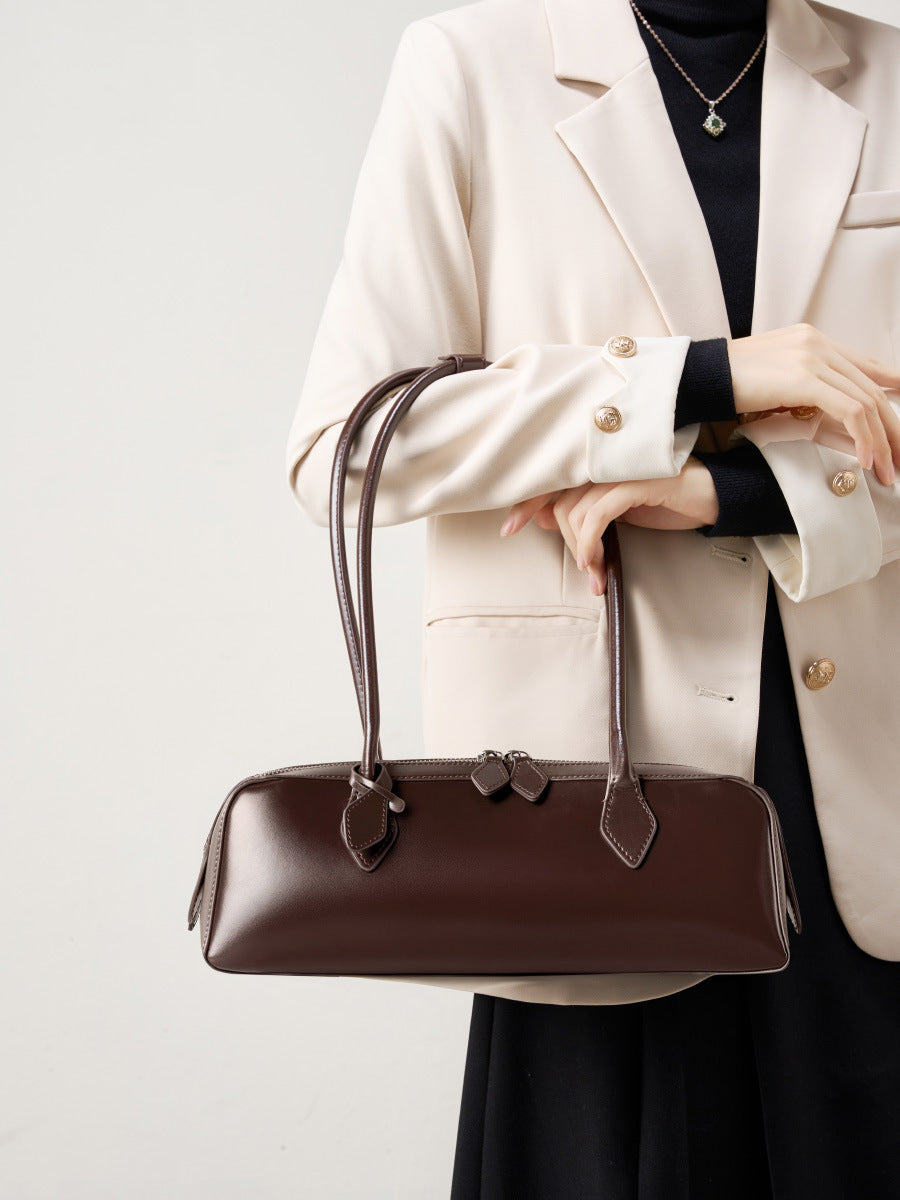 Claire | Sac baguette de luxe en finition brillante