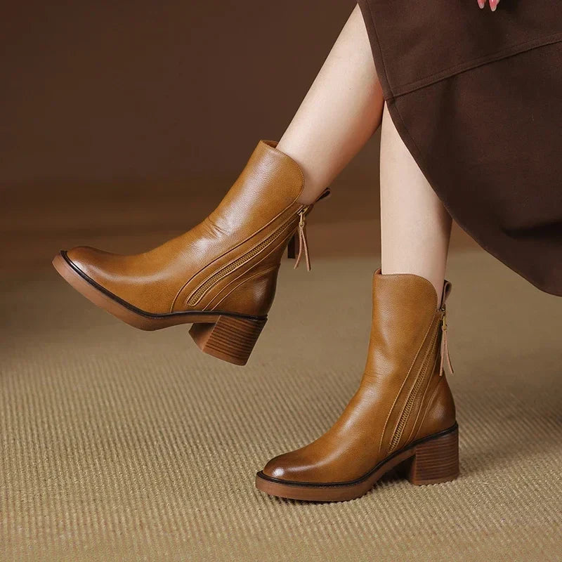 CÉLIANE | BOTTINES À TALON BLOQUÉ POUR FEMMES