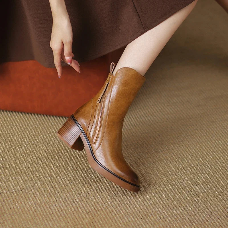 CÉLIANE | BOTTINES À TALON BLOQUÉ POUR FEMMES