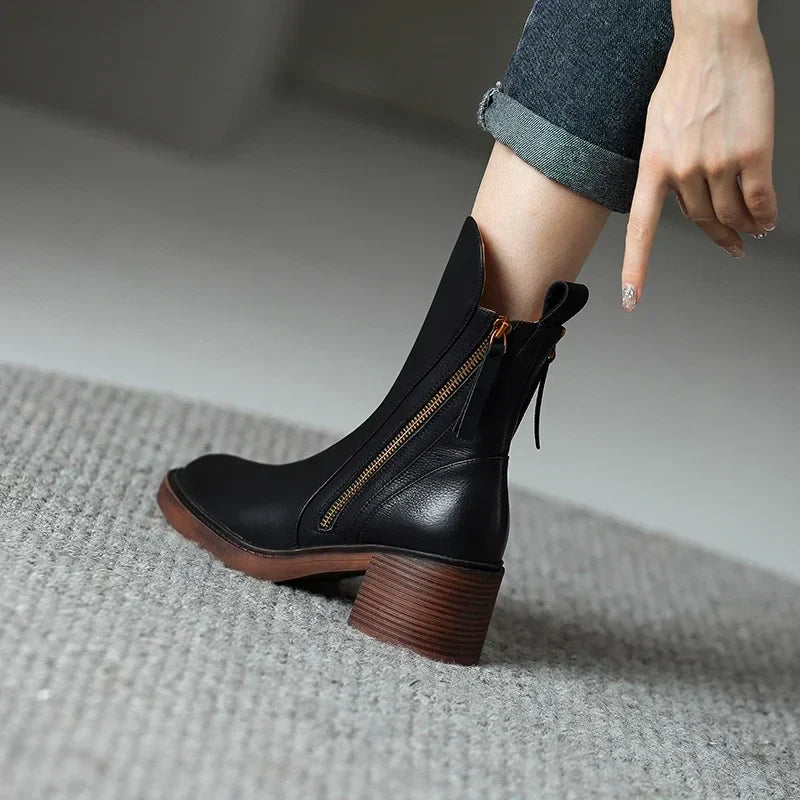 CÉLIANE | BOTTINES À TALON BLOQUÉ POUR FEMMES