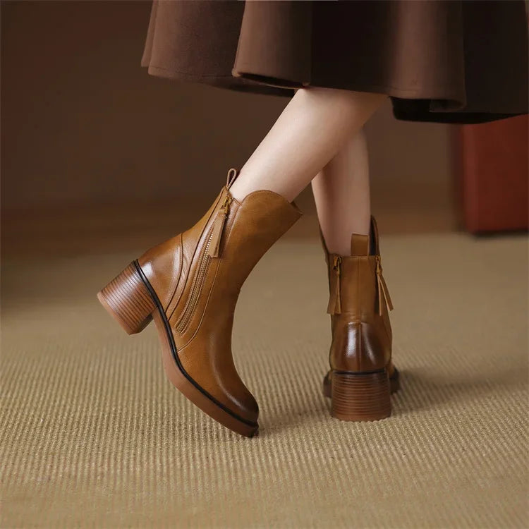 CÉLIANE | BOTTINES À TALON BLOQUÉ POUR FEMMES