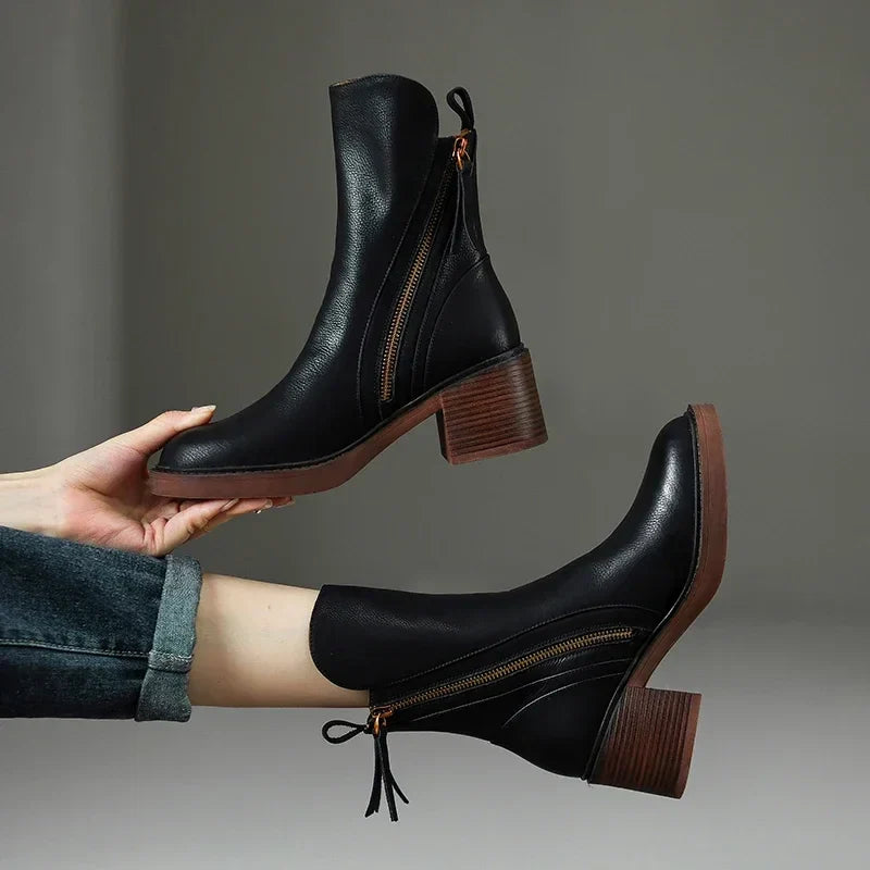 CÉLIANE | BOTTINES À TALON BLOQUÉ POUR FEMMES