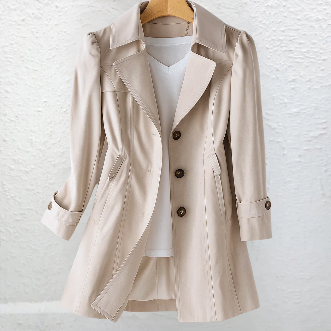 CÉLIANE | MANTEAU LONG ANCIENNE ÉLÉGANT POUR FEMMES