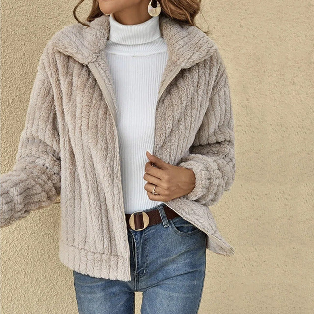 CÉLIANE | MANTEAU EN PELUCHE POUR FEMMES