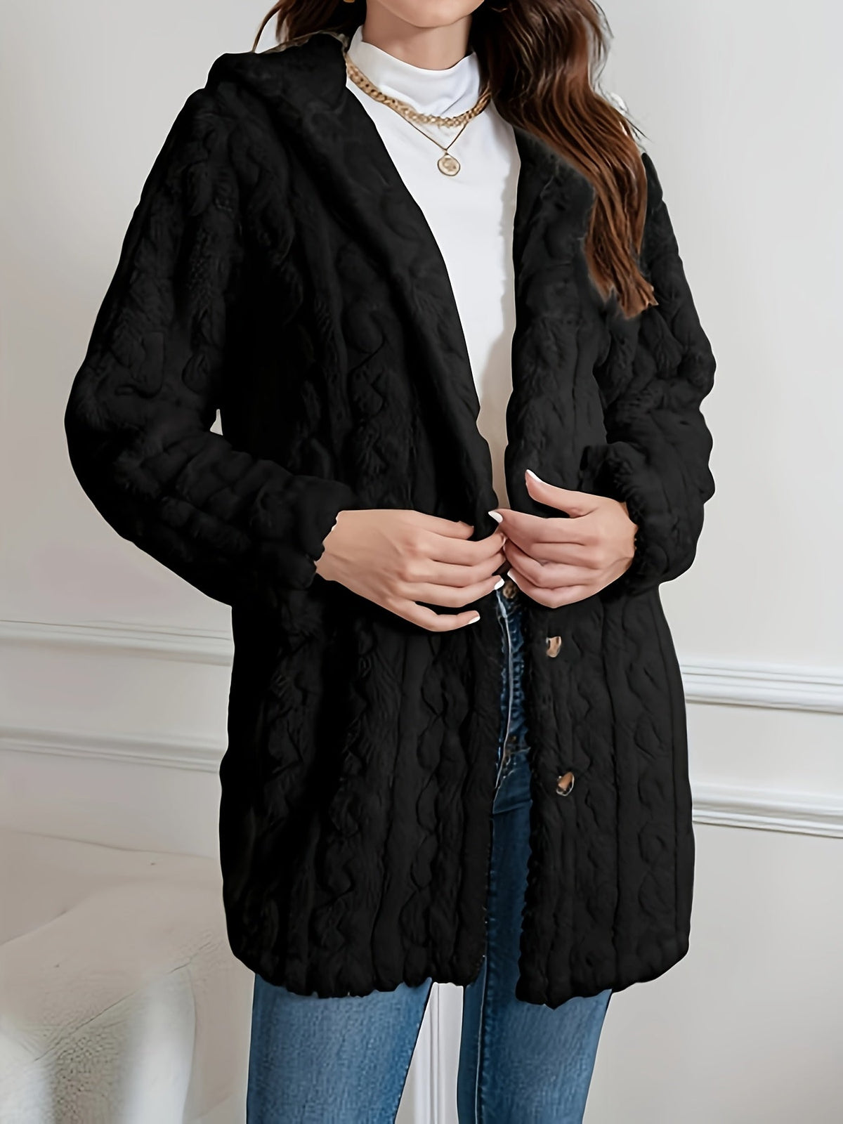 CÉLIANE | VESTE TEXTURÉE DOUILLETTE POUR FEMMES