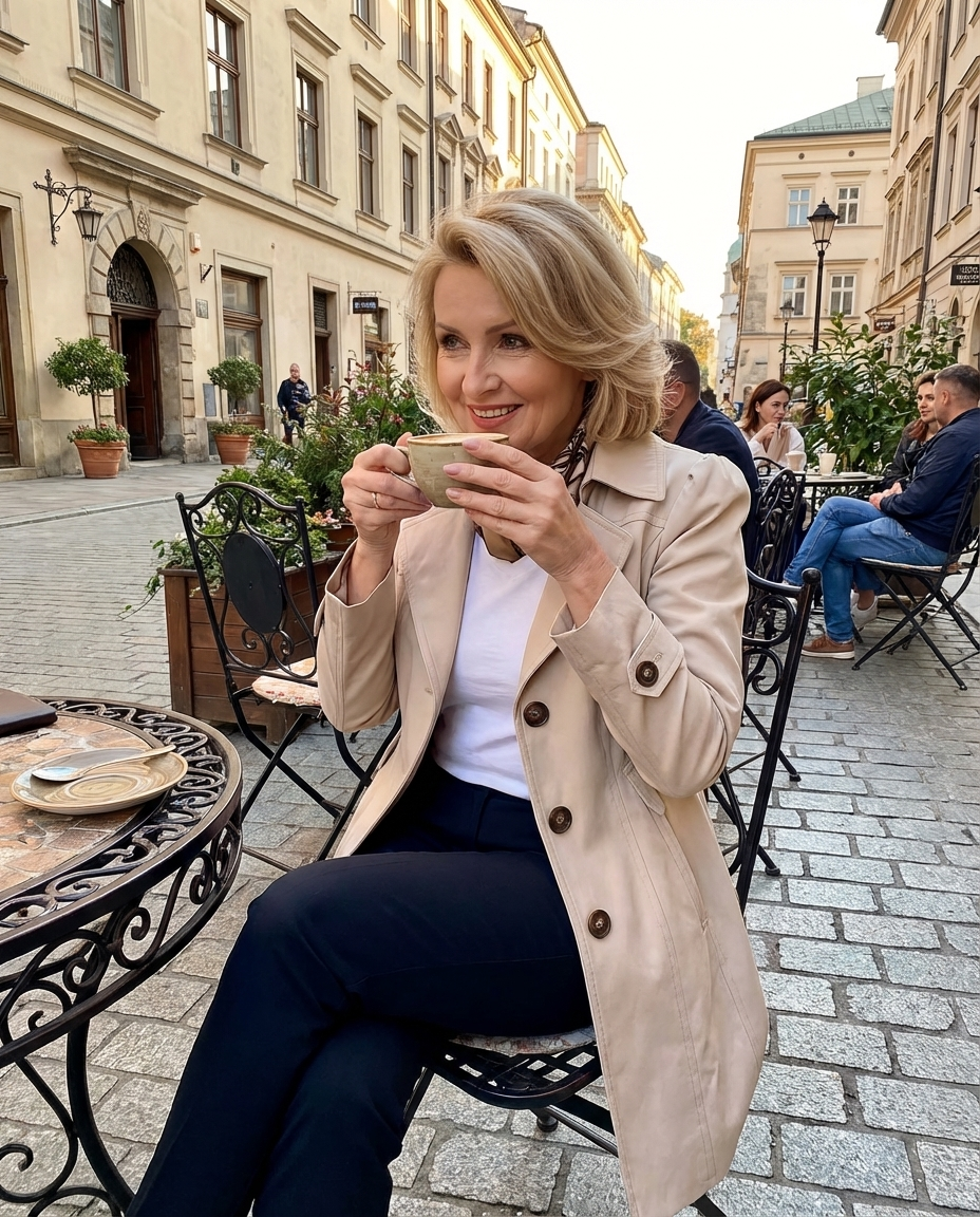 CÉLIANE | MANTEAU LONG ANCIENNE ÉLÉGANT POUR FEMMES